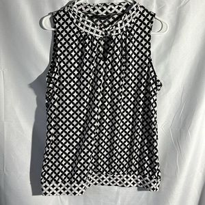 Worthington womens Petite large white black‎ sleeveless top
